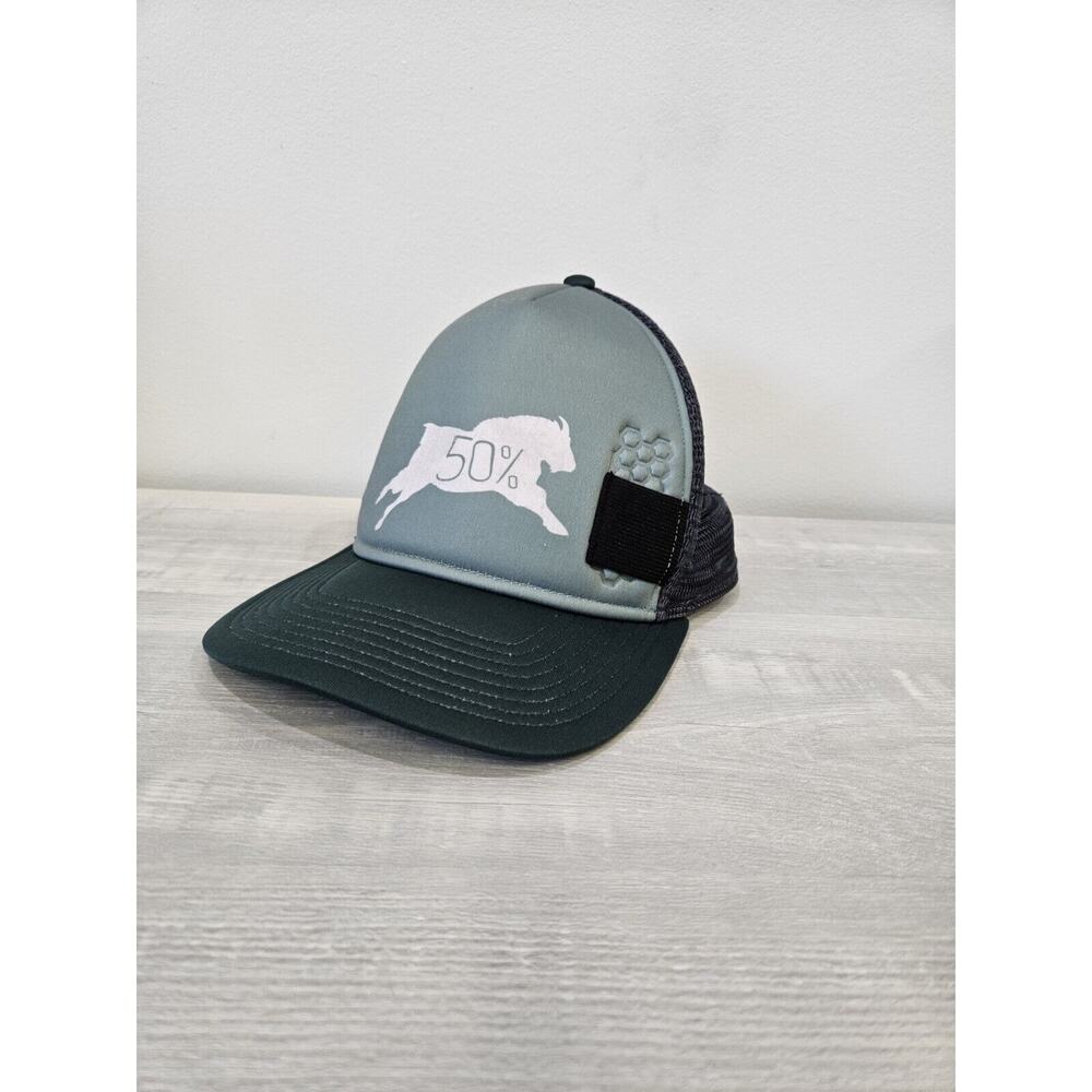 Mountain Hardwear Mesh Trucker Hat Men's Snapback Cap Green Adjustable 50% Goat